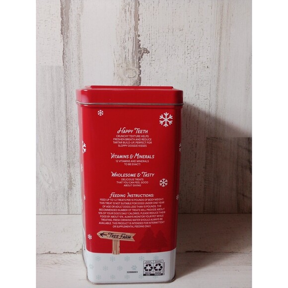 Milk Bone Merry Christmas Walmart Empty Metal Tins/May Have Minor Dent Or Ding - Picture 2 of 10